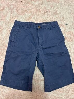 Vineyard Vines Youth Navy Flat-Front Cotton Shorts
